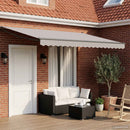 Markise Lysegrå 4 x 2 m Polyester og metal