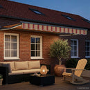 Manuel udtrækkelig markise med LED Flerfarvet 3 x 2,5 m