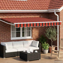 Elektrisk Utrækkelig Markise Orange, Sort og Hvid 3,5 x 2 m
