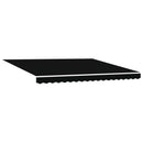 Utrækkelig Markise Sort 4 × 3 m Canvas og Aluminium