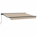 Manuel Utrækkelig Markise Beige 2,5 x 2 m