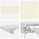 Manuel markise-ramme med LED-lys Creme og hvid 3,5 x 2 m