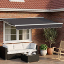 Manuel markise-ramme med LED-lys 3,5 x 2,5 m