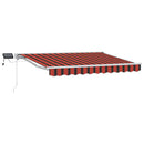 Manuel markise-ramme med LED-lys 3,5 x 2,5 m