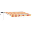 Manuel markise-ramme med LED-lys 3,5 x 2,5 m