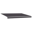 Manuel markise-ramme med LED-lys Hvid og antracit 4 × 3,5 m