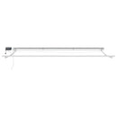 Manuel markise-ramme med LED-lys Bordeaux og Hvid 4 × 3,5 m