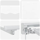 Manuel markise-ramme med LED-lys Hvid 4 × 3,5 m