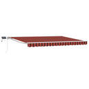 Manuel markise-ramme med LED-lys 4,5 × 3,5 m