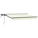 Manuel markise-ramme med LED-lys Creme og antracit 2,5 x 2 m