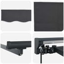 Manuel markise-ramme med LED-lys Antracit 2,5 x 2 m