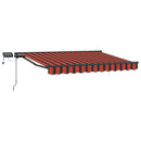 Manuel markise-ramme med LED-lys 2,5 x 2 m