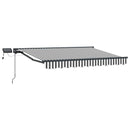 Manuel markise-ramme med LED-lys Anthracit og hvid 2,5 x 2 m