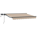 Manuel markise-ramme med LED-lys Beige og Antracit 2,5 x 2 m