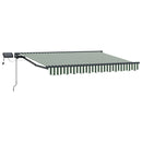Manuel markise-ramme med LED-lys 3,5 x 2 m