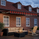 Manuel markise-ramme med LED-lys 3 x 2,5 m