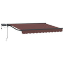 Manuel markise-ramme med LED-lys Brun og antracit 3 x 2,5 m