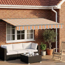 Manuel markise-ramme med LED-lys 3 x 2,5 m