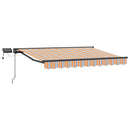 Manuel markise-ramme med LED-lys 3 x 2,5 m
