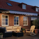 Manuel markise-ramme med LED-lys 3,5 x 2,5 m