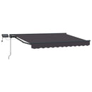 Manuel markise-ramme med LED-lys Antracit 3,5 x 2,5 m