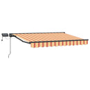 Manuel markise-ramme med LED-lys 3,5 x 2,5 m