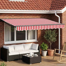Manuel markise-ramme med LED-lys 3,5 x 2,5 m