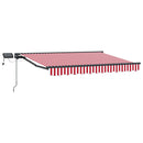 Manuel markise-ramme med LED-lys 3,5 x 2,5 m