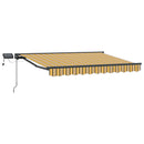 Manuel markise-ramme med LED-lys 3,5 x 2,5 m