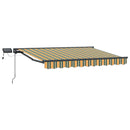 Manuel markise-ramme med LED-lys 3,5 x 2,5 m