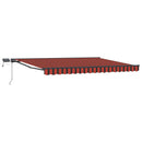 Manuel markise-ramme med LED-lys 4,5 × 3 m
