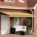 Manuel markise-ramme med LED-lys 4,5 × 3 m