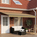 Manuel markise-ramme med LED-lys 4,5 × 3,5 m