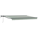 Manuel markise-ramme med LED-lys 4,5 × 3,5 m