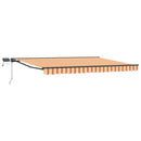 Manuel markise-ramme med LED-lys 5 x 3 m