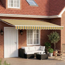Elektrisk Utrækkelig Markise Grøn, Gul, Hvid 5 × 3,5 m