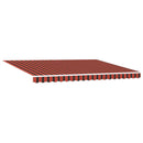Elektrisk Utrækkelig Markise Orange, Sort og Hvid 4,5 × 3,5 m