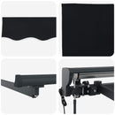 Elektrisk Utrækkelig Markise Sort og Anthracit 3 x 2,5 m