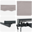 Elektrisk Utrækkelig Markise Lysegrå og antracit 5 x 3 m