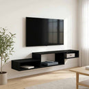 Væghængt TV Skab Vægmonteret Sort eg 150 x 28 x 26 cm