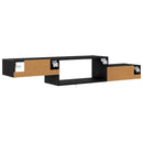 Væghængt TV Skab Vægmonteret Sort eg 150 x 28 x 26 cm