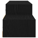 Væghængt TV Skab Vægmonteret Sort eg 150 x 28 x 26 cm