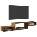 Væghængt TV Skab Vægmonteret Gammelt træ 150 x 28 x 26 cm