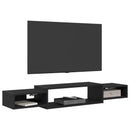 Væghængt TV Skab Vægmonteret Sort eg 140 x 28 x 21 cm