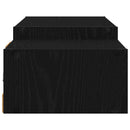 Væghængt TV Skab Vægmonteret Sort eg 140 x 28 x 21 cm