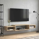 Væghængt TV Skab Vægmonteret Sonoma-eg 140 x 28 x 21 cm