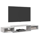 Væghængt TV Skab Vægmonteret Betongrå 140 x 28 x 21 cm