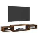 Væghængt TV Skab Vægmonteret Røget eg 140 x 28 x 21 cm