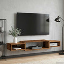 Væghængt TV Skab Vægmonteret Gammelt træ 140 x 28 x 21 cm