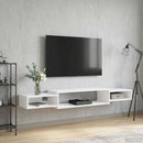 Væghængt TV Skab Vægmonteret Hvid 180 x 28 x 21 cm